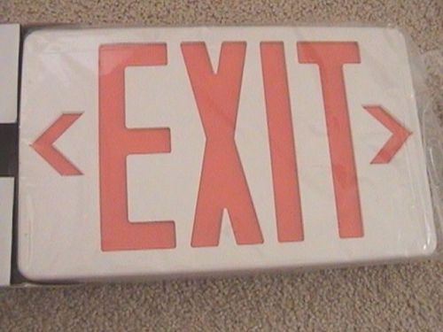 ULINE LED Exit Sign 120 / 277 VAC Red AC/DC Battery Backup Brand New In Box