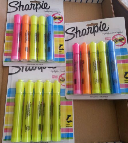 NEW/UNOPENED (THREE) 5-packs Sharpie Highlighters - 15 HIGHLIGHTERS TOTAL
