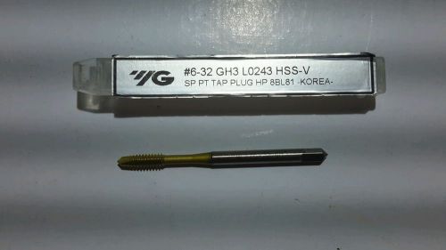 6-32 TAP YG1 Plug Tap Din Lenght TIN COATED