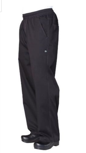 Chef Works BBLW Basic Men&#039;s Baggy Lightweight Chef Pants - X-Large, Black, XL