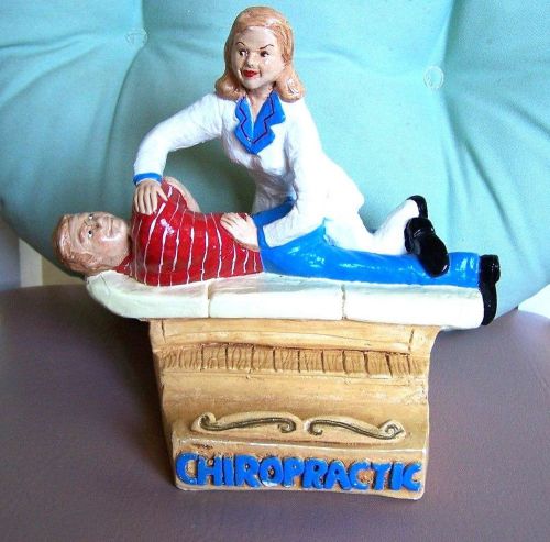 Chiropractic Figurine Pen or Card Holder, Very Unusual and Rare!!