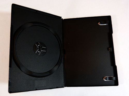 50 STANDARD Black Single DVD Cases 14MM Case Full Wrap Art Music Play Portable