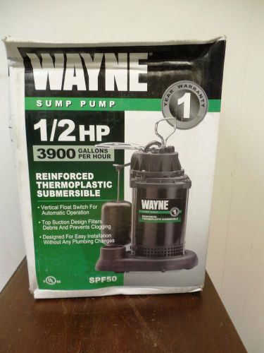 Wayne - SPF50  1/2hp Submersible Sump Pump