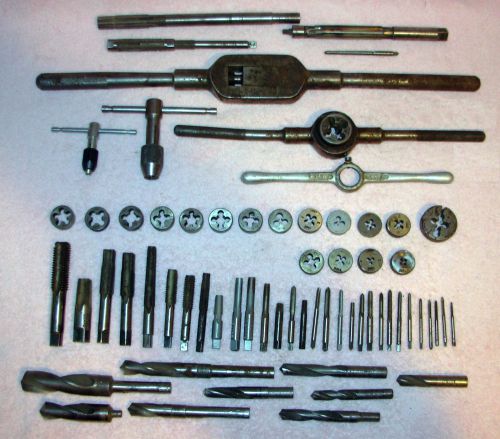 Wells little giant #7 tap handle wrench + lot of taps, dies, drills, reamers etc for sale