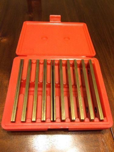 20 pc machinist thin parallel 1/8&#034; - 6&#034; long set &#034;gold&#034; titanium coated for sale