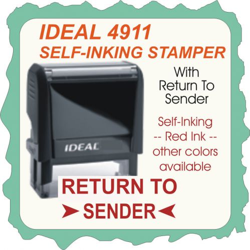 Return To Sender, Self Inking Rubber Stamp 4911 Red Ink