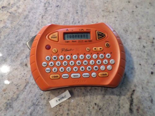 ORANGE BROTHER P-TOUCH THERMAL LABEL MAKER PT-70 w/ M LABELS ~FREE SHIPPING~