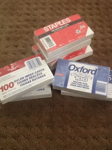 Oxford - Index Note Cards - Ruled - 3 x 5&#034; - 200Cards - 2-Packs - School Study