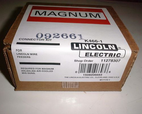 NEW LINCOLN ELECTRIC, MAGNUM K466-2 CONNECTOR KIT for AIR COOLED MIG WIRE FEEDER