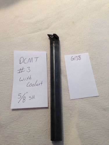 NEW 5/8&#034; SOLID CARBIDE BORING BAR TAKES DCMT #3 CARBIDE INSERT 9-3/8&#034; OAL G138A