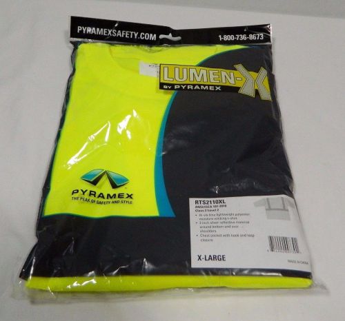 Pyramex Lumenx Safety Tshirt Hi-Visiblity SS XL RTS2110XL Class2 Level 2