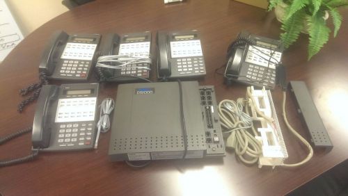 NEC DS1000 Phone System 3x8x4 80200A w/ 5 Handsets