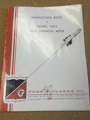 Nems Clarke 120-E Instruction Book (Vintage Original)