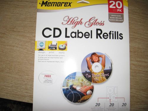 Memorex 20 High Gloss CD labels