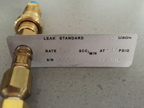 Uson Leak Standard Master 1.2scc/min at -14 psig
