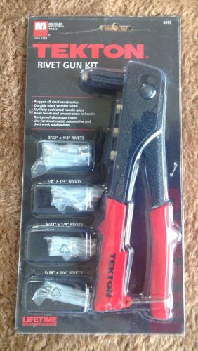 New TEKTON 6555 Rivet Gun Kit with 40 pc Rivets