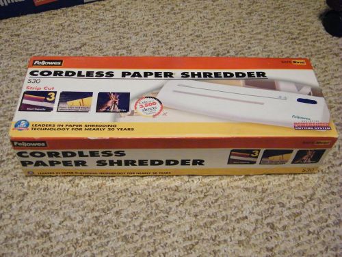 Fellowes Cordless Paper Shredder, 3 sheet capacity