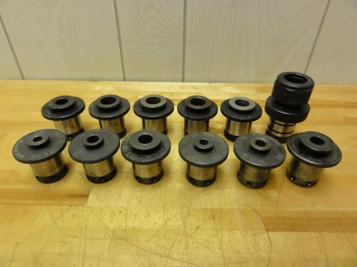 (12) Assorted Taps, Valenite TMS 52 Various Sizes, TMS-52-702-0 Holder, tapping