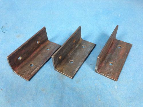 Steel Right Angle 5&#034; Long Brackets Lot of 3