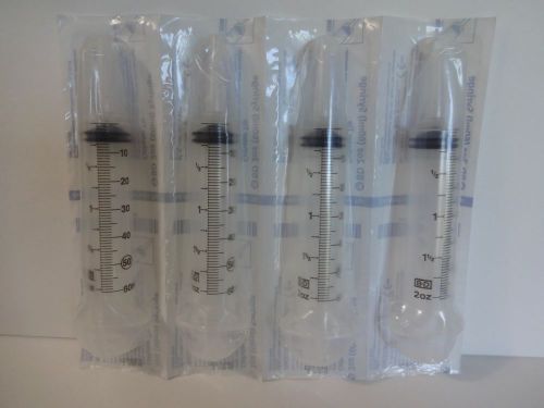 BD 2oz 60ml Syringe Catheter Tip Sterile 309620 (LOT OF 4)