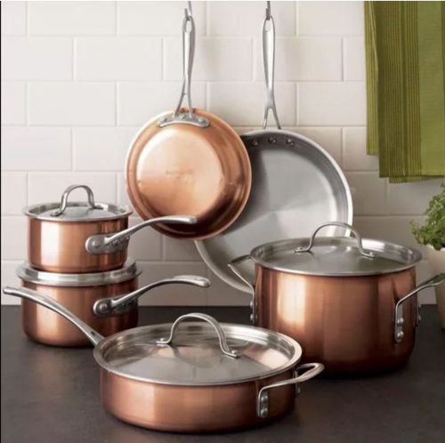 Calphalon T10 Tri-Ply 10 Piece Copper Cookware Set
