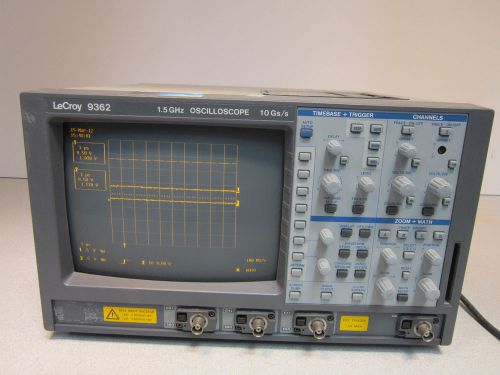Lecroy 9362 1.5GHZ 2 Channel 10 Gs/s Oscilloscope  Includes 3 Interface Cards