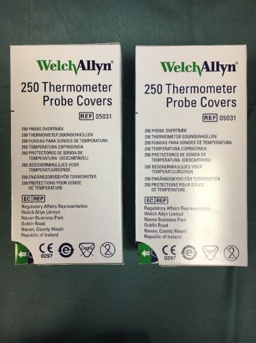 Welch Allyn 250 Thermometer Probe Covers (Lot of 2) REF 05031*