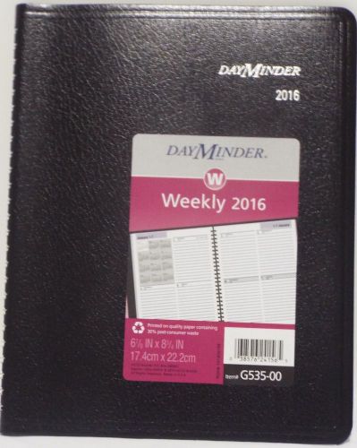 DayMinder Weekly Planner 2016, Wirebound, 6-7/8 x 8-3/4 Inches, Black