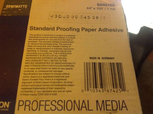 Epson standard proofing paper SO45150 44&#034; x100&#039; roll adhesive back