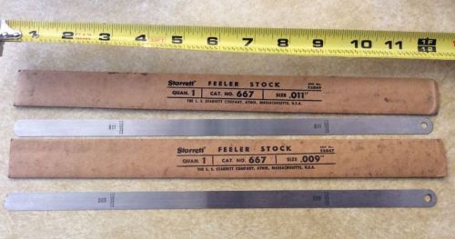 2 LS Starrett Feeler Stock .009&#034; and .011&#034;