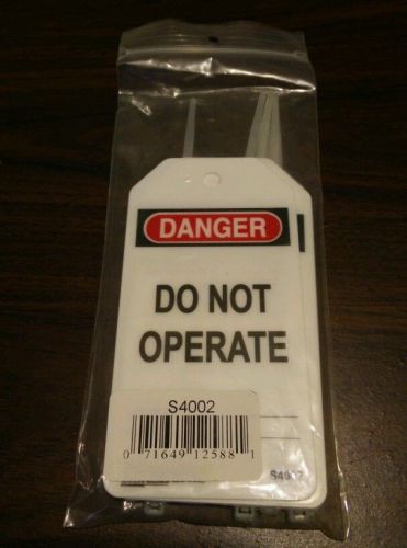 S4002 safety tag sign lot of 6 master lock danger do not operate for sale