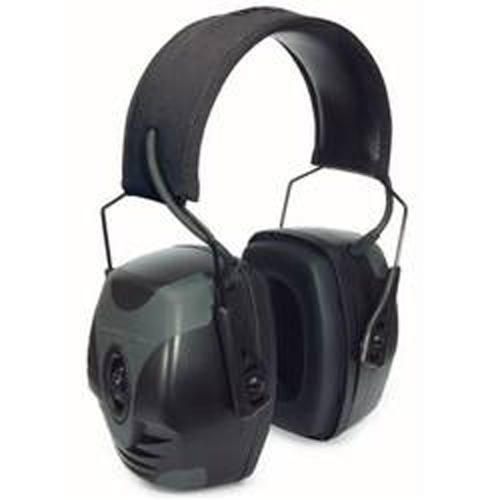 Howard leight impact pro earmuff black electric nrr 30 aux cord r-01902 for sale