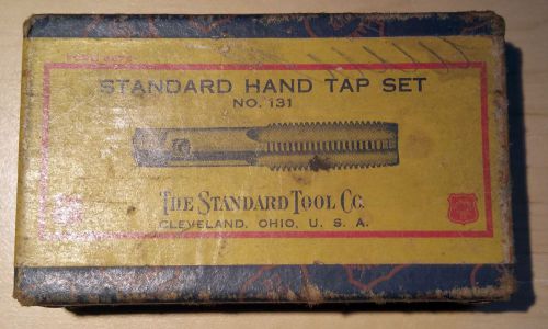 Vintage STANDARD TOOL CO 1/2&#034; x 13 NC Thread Hand Tap Set #131 3 each bits