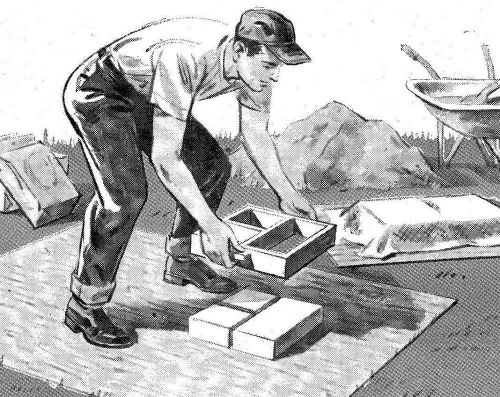 How To Make Flagstones From Molds Article Plans Cement Block Molds Plan #462