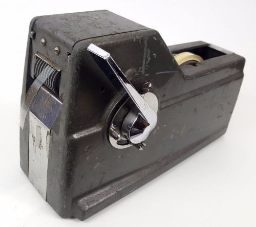 Vintage Scotch Industrial Factory Bulk Clear Tape Dispensor Metal Heavy Duty