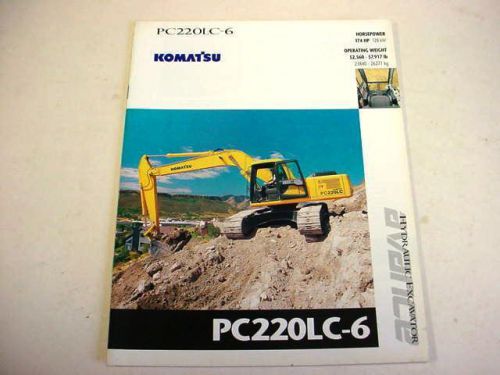 Komatsu PC220LC-6 Hydraulic Excavator Color Brochure