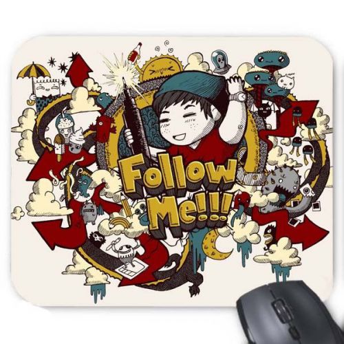 Follow Me Doodle Art Design Game Design Gaming Mouse Pad Mousepad Mats