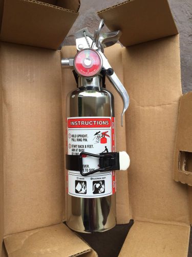 NEW &#034;Chrome&#034;1.0 lb Fire Extinguisher