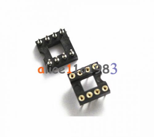 10PCS 8Pin DIP SIP Round IC Sockets Adaptor Solder Type gold plated machined