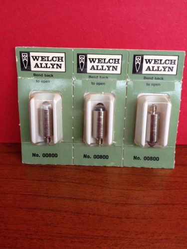 Welch Allyn 00800 Replacement Bulb. Lot of 3.