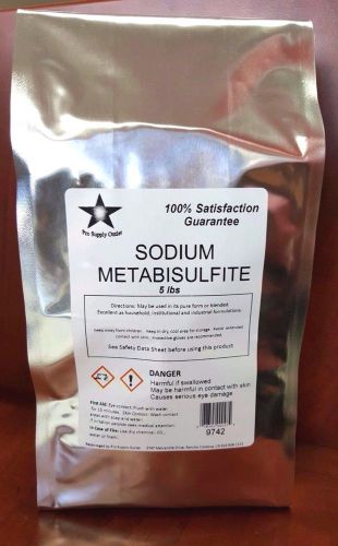 Sodium Metabisulfite FCC/ Food Grade 25 Lb Consists of 5- 5 Lb Packs