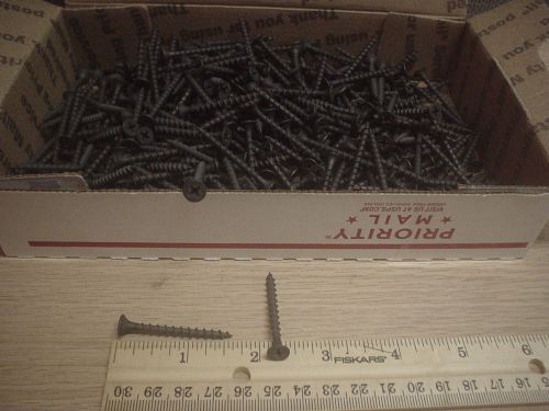 Drywall screws 2-lb (430pcs)#6x1-5/8&#034; black phosphate coarse thread grip-rite #2 for sale