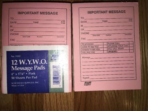 While You Were Out Message Pads 23 W.Y.W.O. Important Office Supplies USA SCM