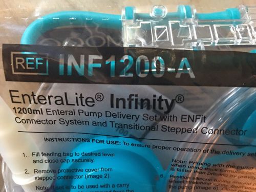 NEW MOOG EnteraLite Infinity 1200ml  Pump Delivery Set ENFIT Lot of 6 bags