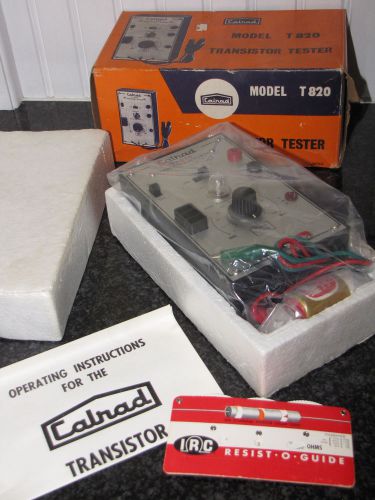 CALRAD T-820 Transistor Tester Checker w Instructions Original Box Japan MINT!