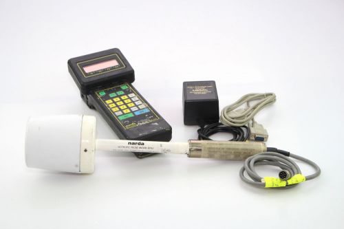 Narda electromagnetic survey meter model 8718 w/probe 8761 0.3mhz-1000mhz,cable for sale