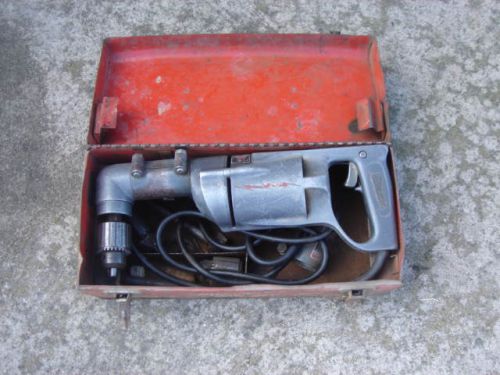 MILWAUKEE HEAVY DUTY 1/2 INCH RIGHT ANGLE DRILL W/  CASE VINTAGE