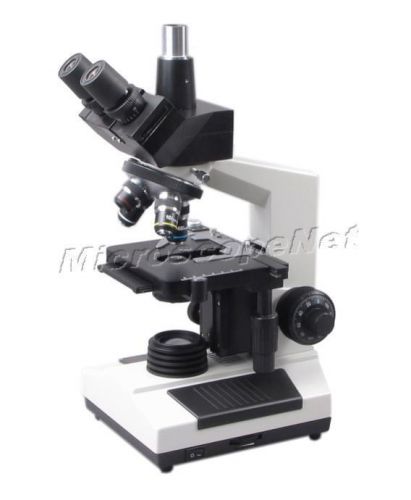 Vet Doctor Clinic Trinocular Compound Microscope 40-1600x with Photo Tube