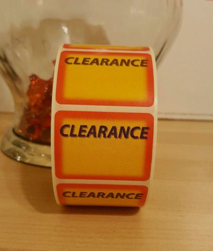 500 Self-Adhesive Clearance Tags Labels Stickers Retail Store Supplies Square