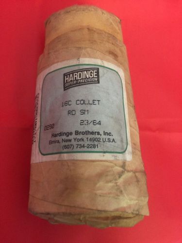 New hardinge 16c round collet with inside outside threads - size: 23/64&#034; for sale